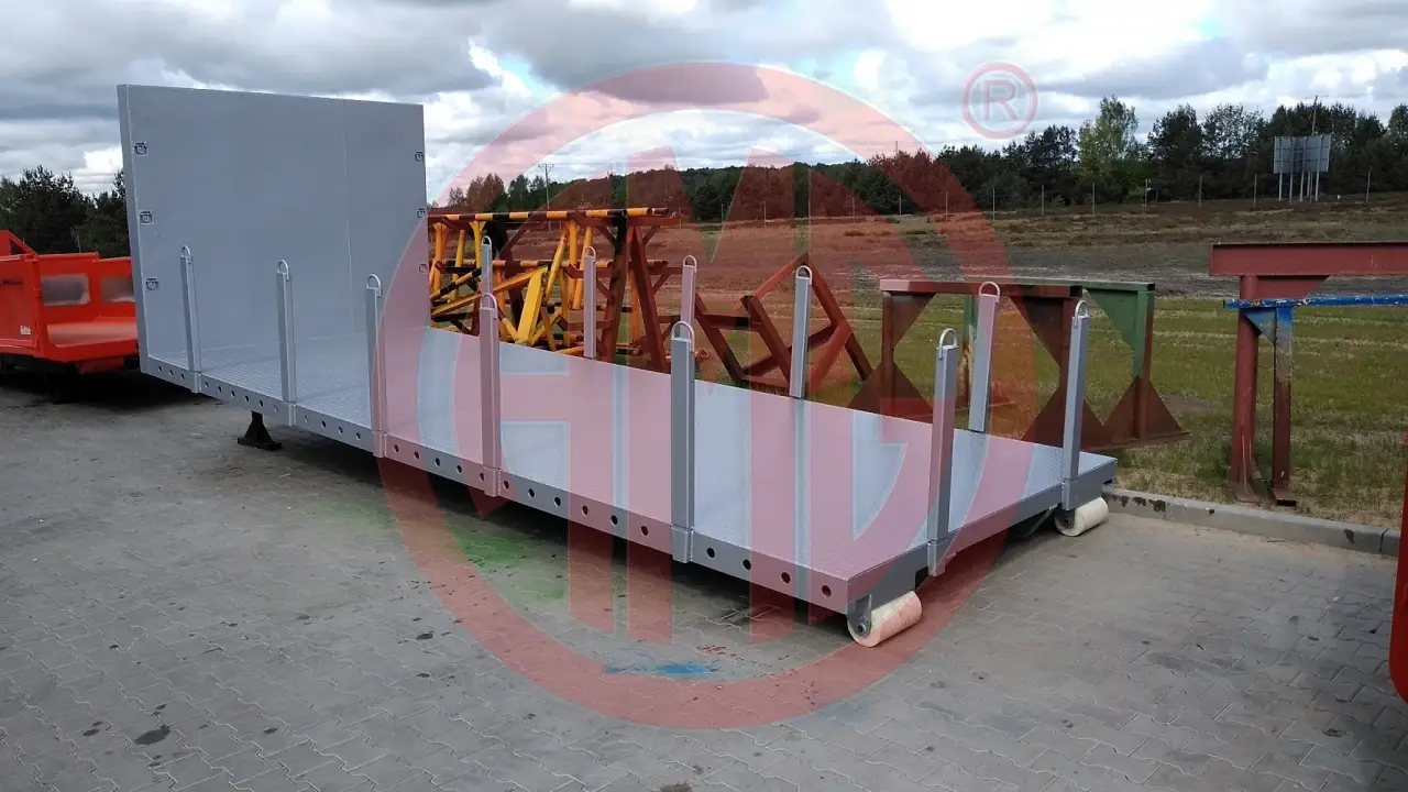 6.5 meter lang Abrollplatform