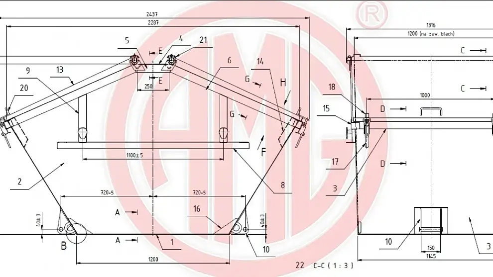 Grafik Nummer 2, Produktname: 2.5 cbm Multicarcontainer m. Stahldeckel
