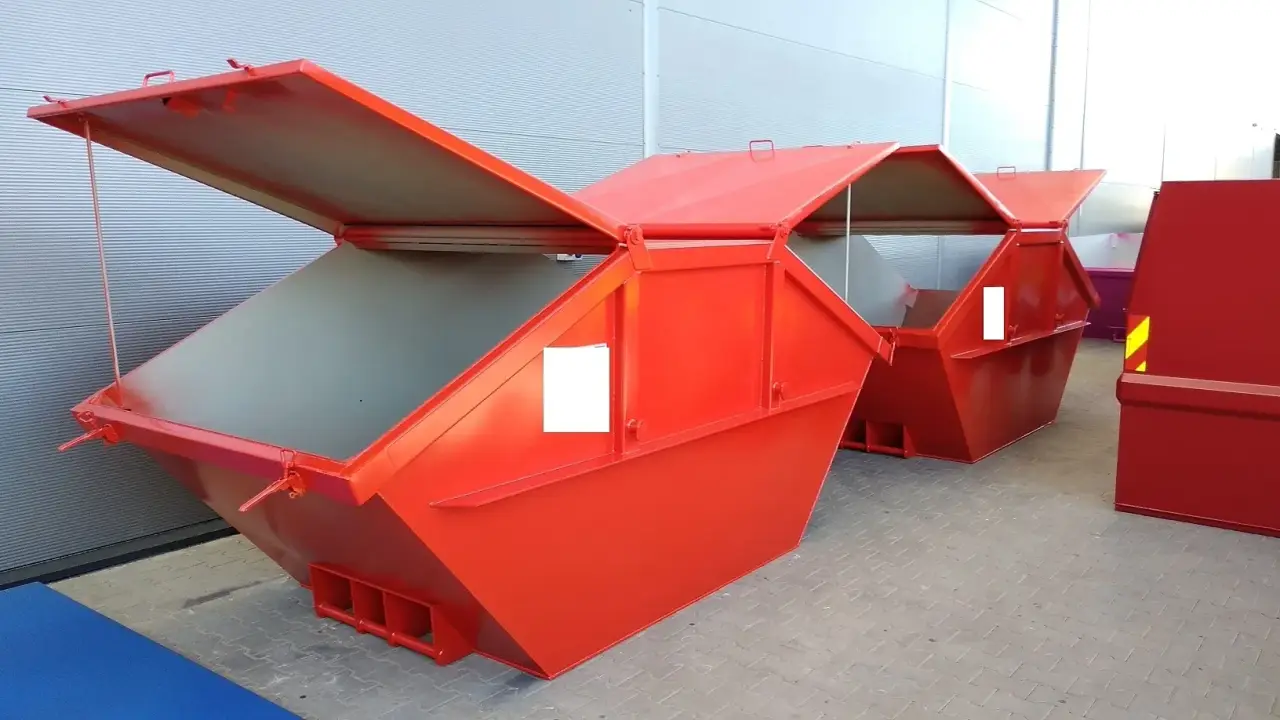 7 cbm symm. mit Stahldeckel dreifach Kipplager