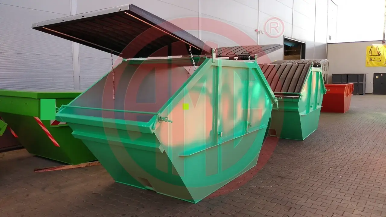 10 cbm symmetrisch mit Kunststoffdeckeln