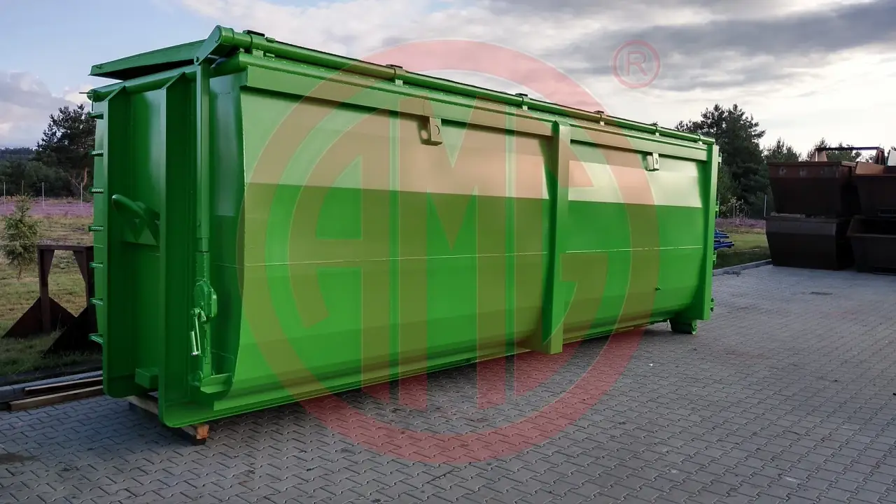 38 m3 | L: 7.0 Abrollcontainer mit Zahnstangendach