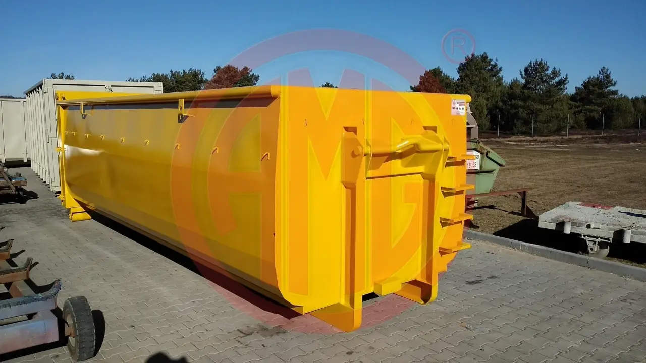 Grafik Nummer 2, Produktname: 25 m3 | L: 6.3  L: 5.75 spantenlos Abrollcontainer