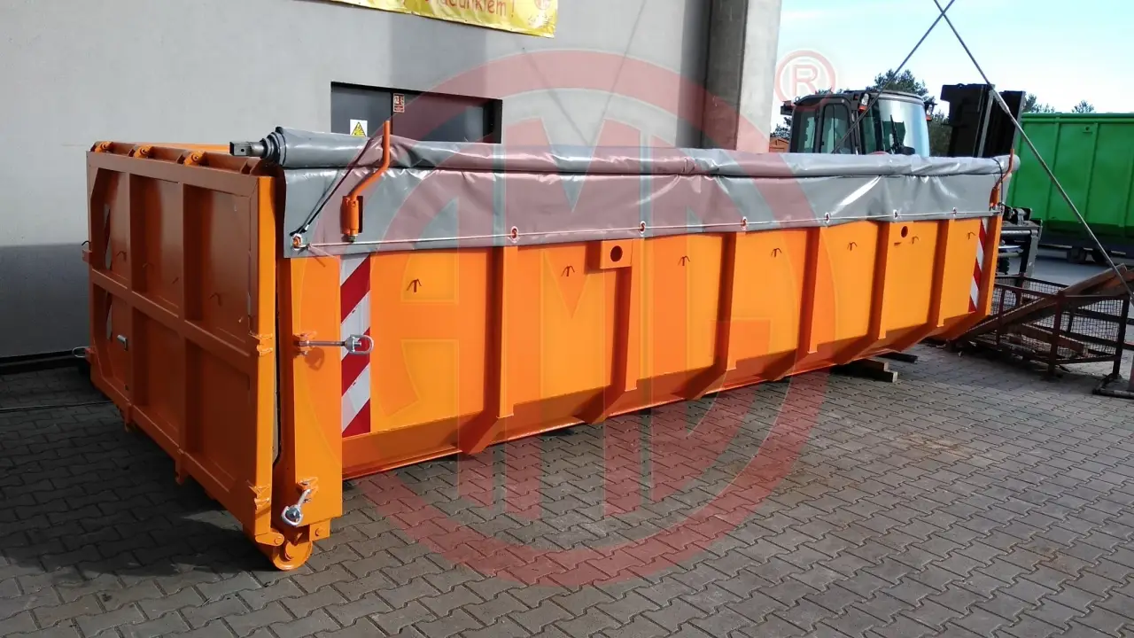 Grafik Nummer 4, Produktname: 16 m3 | L: 5.5 Abrollcontainer mit Pendelklappe und Rollplane