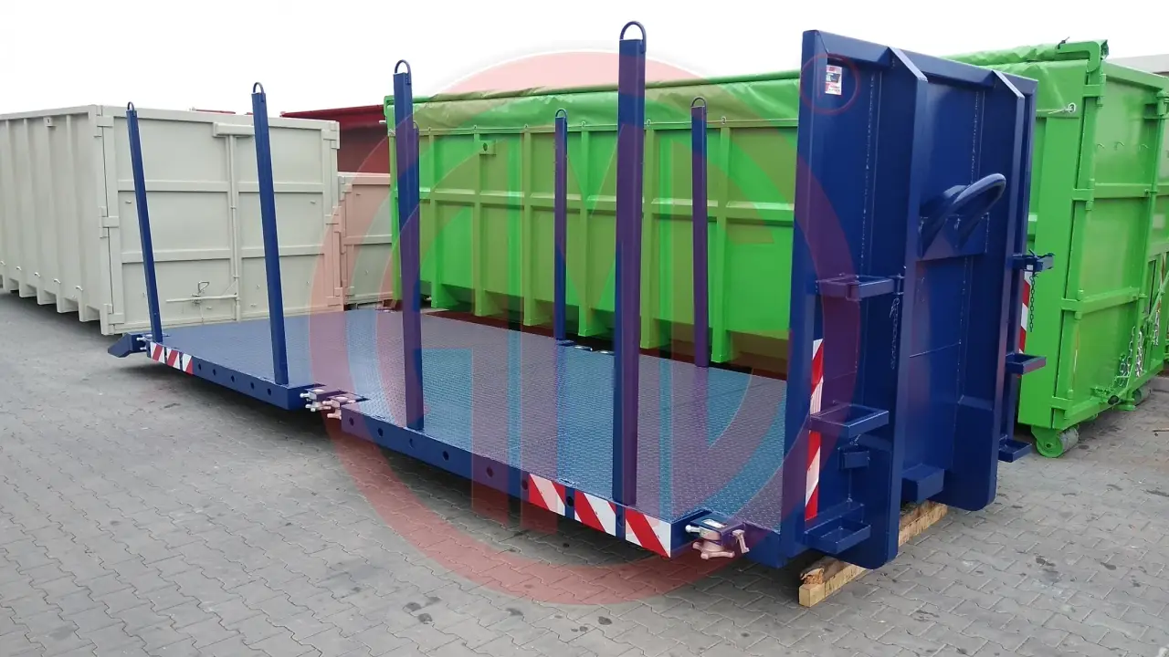 L:6.5 Abrollplattform mit Twistlockverschlüsse