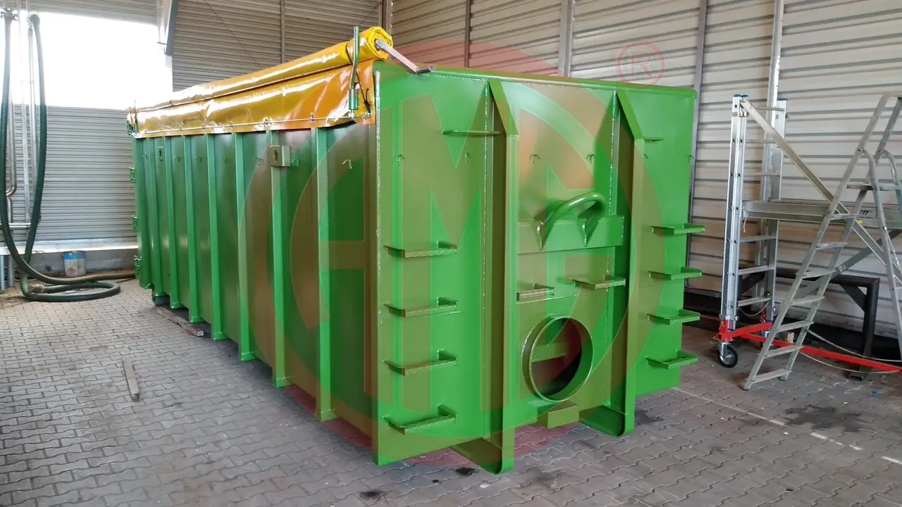 Grafik Nummer 11, Produktname: 27 m3 | L: 6.0 Trocknungscontainer mit Lochblechboden