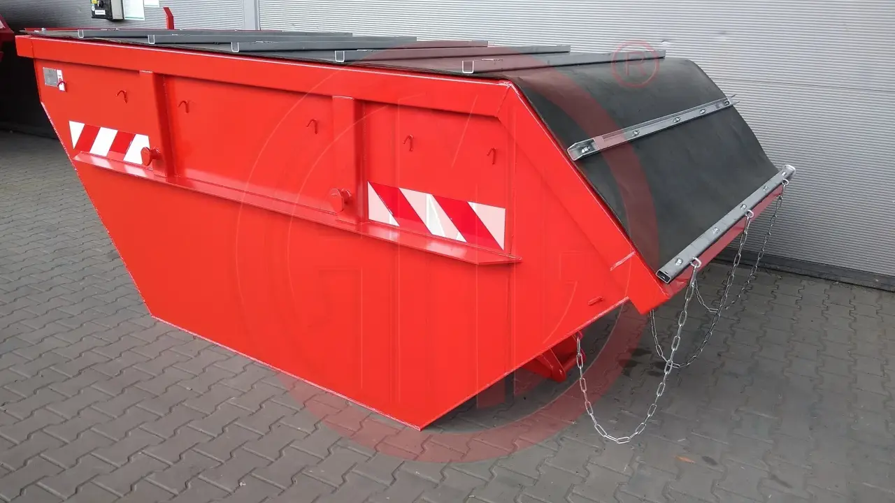 7 cbm Absetzcontainer mit Rollgummiabdeckung