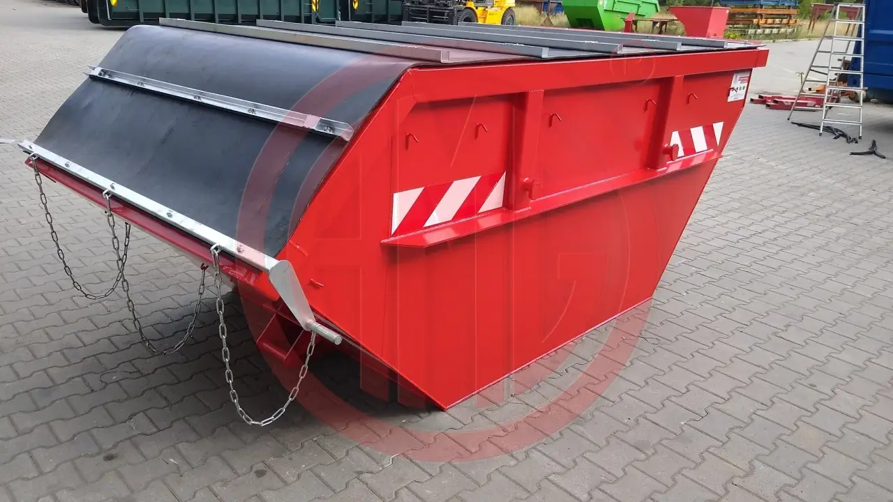 7 cbm Absetzcontainer mit Rollgummiabdeckung