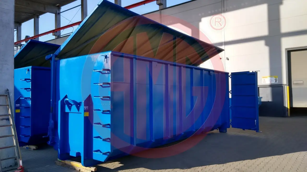 Grafik Nummer 5, Produktname: 39,5 m3 Abroller mit Klappdeckel