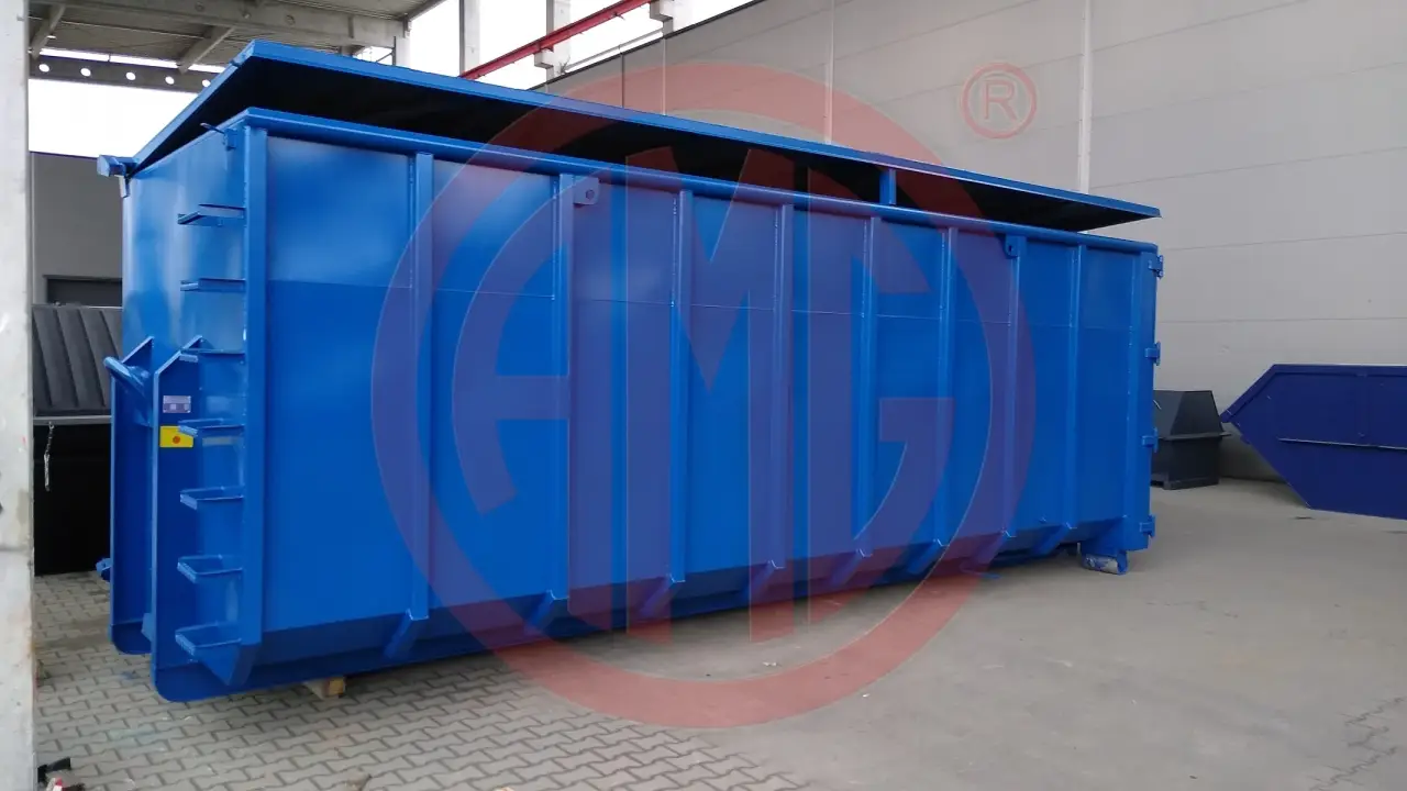 Grafik Nummer 1, Produktname: 39,5 m3 Abroller mit Klappdeckel