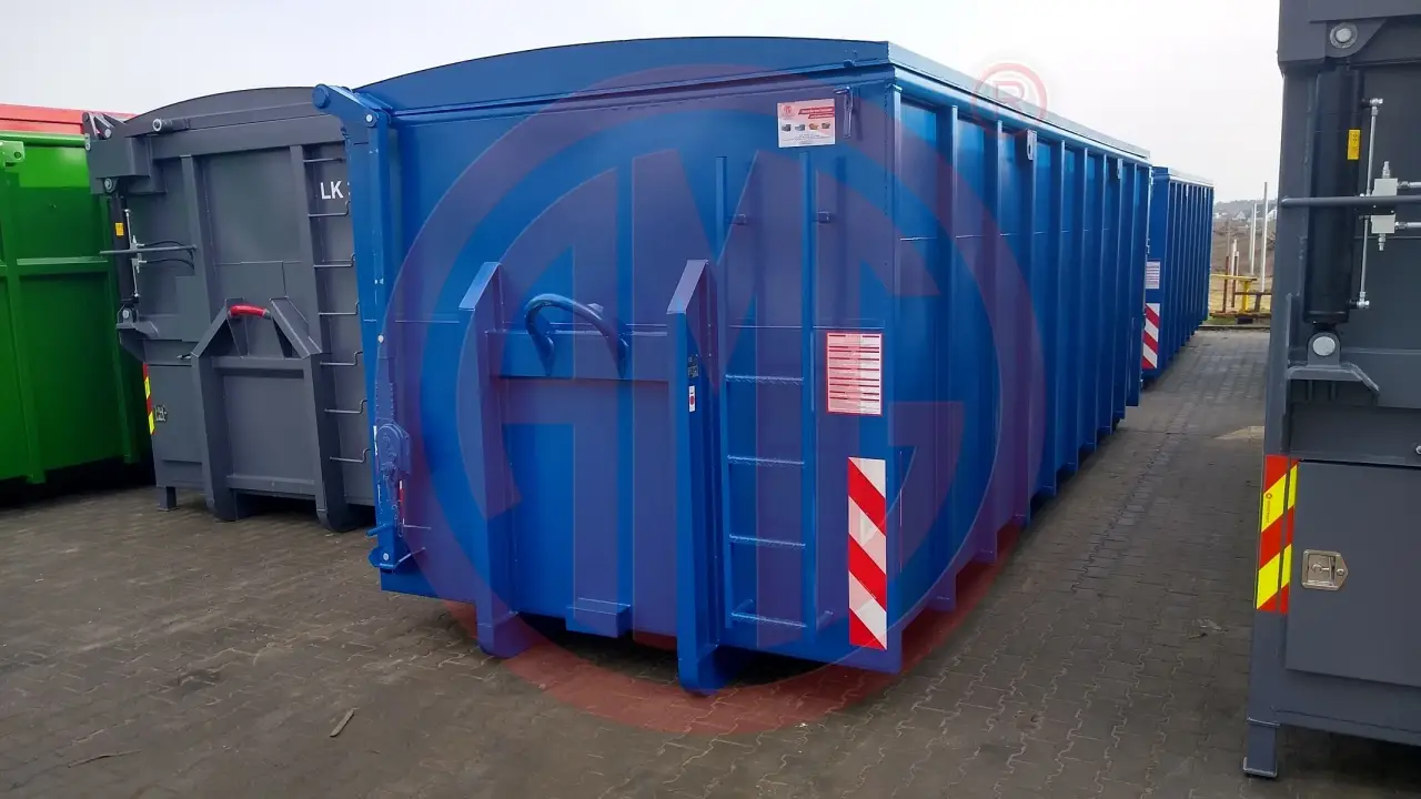 Grafik Nummer 2, Produktname: 35 m3 Abrollmulde Klappdeckel Boden 4mm